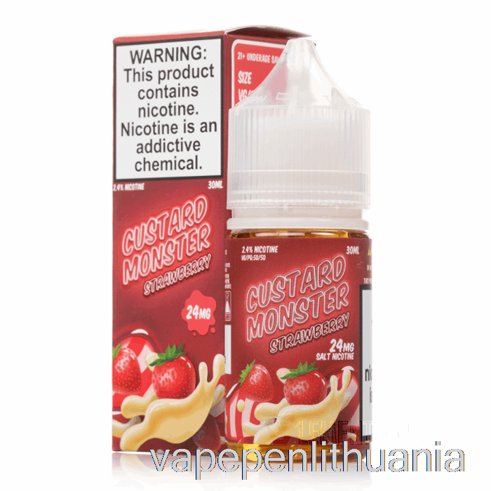 Braškių - Varškės Pabaisos Druskos - 30ml 24mg Vape Skysčio